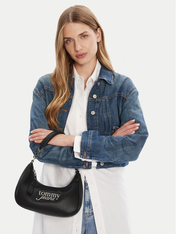 Tommy Jeans Τσάντα Tommy Jeans Tjw Bold Script Shoulder Bag AW0AW17895 Μαύρο