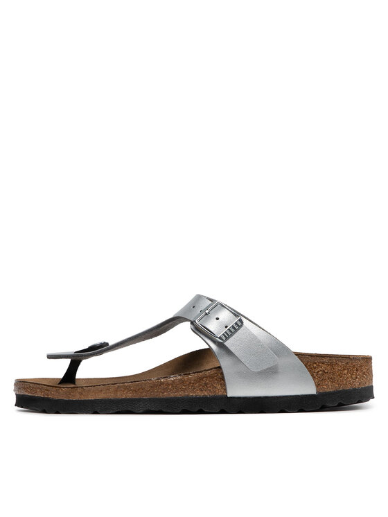 Birkenstock Japonki Birkenstock Gizeh Bs 0043853 Srebrny