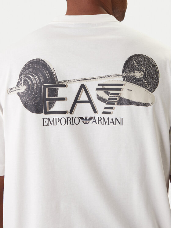 EA7 Emporio Armani EA7 Emporio Armani Camiseta 7M001402 AF22264 U0004 Écru Regular Fit