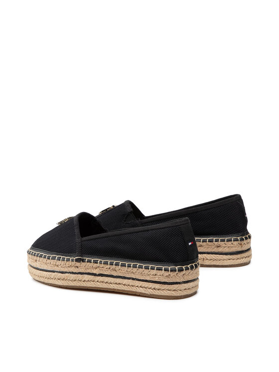 Tommy Hilfiger Espadrile Tommy Hilfiger Th Mesh Flatform Espadrille FW0FW05789 Crna