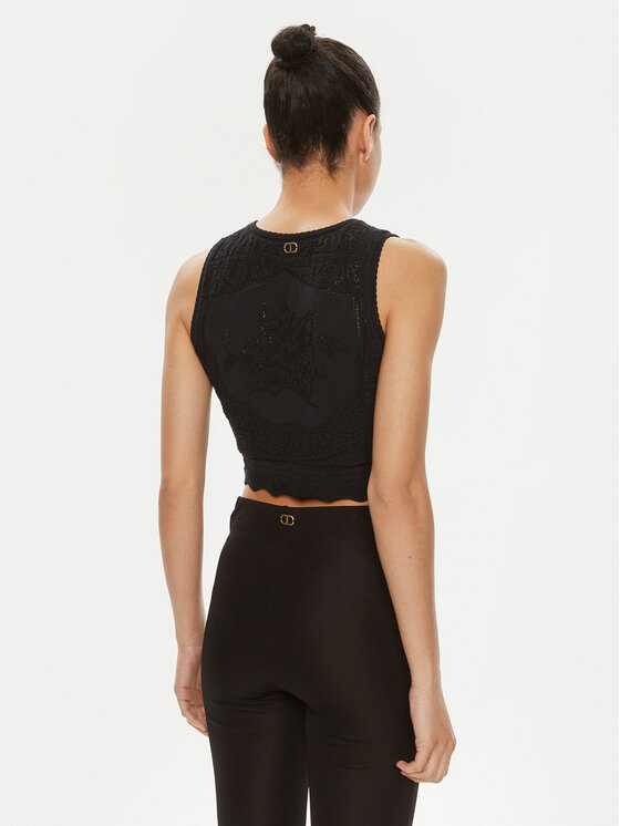 TWINSET TWINSET Топ 241TT3161 Чорний Slim Fit
