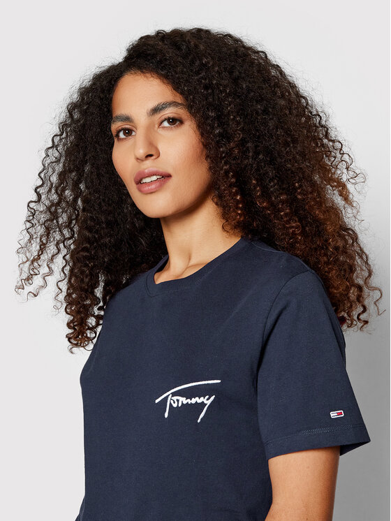 Tommy Jeans Tommy Jeans Camiseta Signature DW0DW12940 Azul marino Relaxed Fit