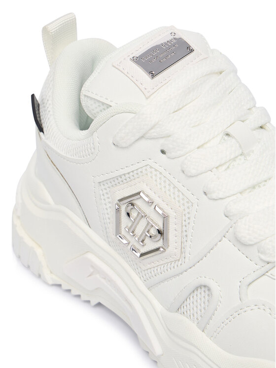 PHILIPP PLEIN Снікерcи PHILIPP PLEIN New Predator FAES USC0837 PTE003N Білий