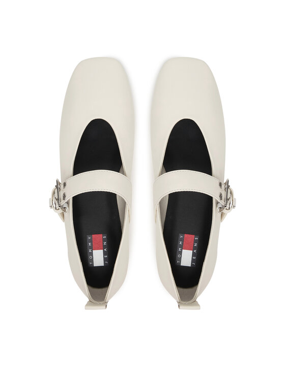 Tommy Jeans Baleriny Tommy Jeans Tjw Ballerina Buckle EN0EN03019 Biały