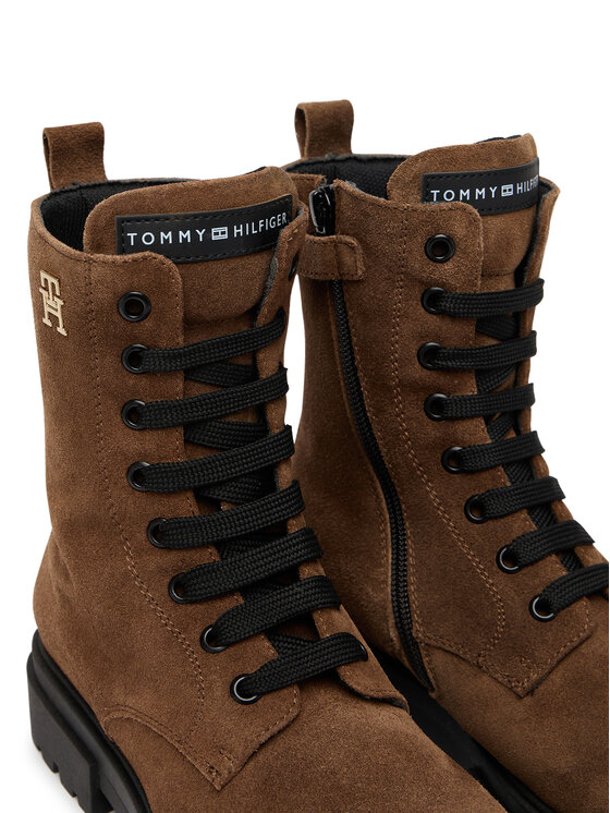 Tommy Hilfiger Pohodni čevlji Tommy Hilfiger Lace-Up Bootie T4A5-34024-1429 Rjava
