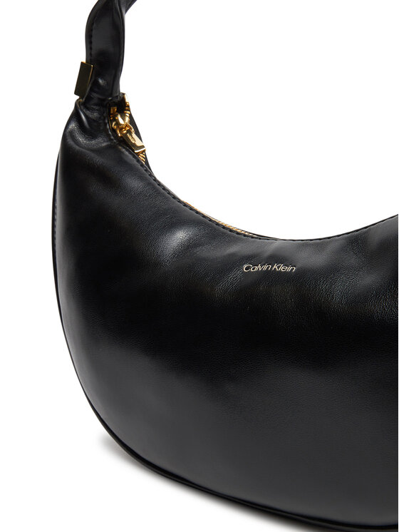 Calvin Klein Kabelka Calvin Klein Pinched Soft Crescent Sm LV04F3010G Čierna