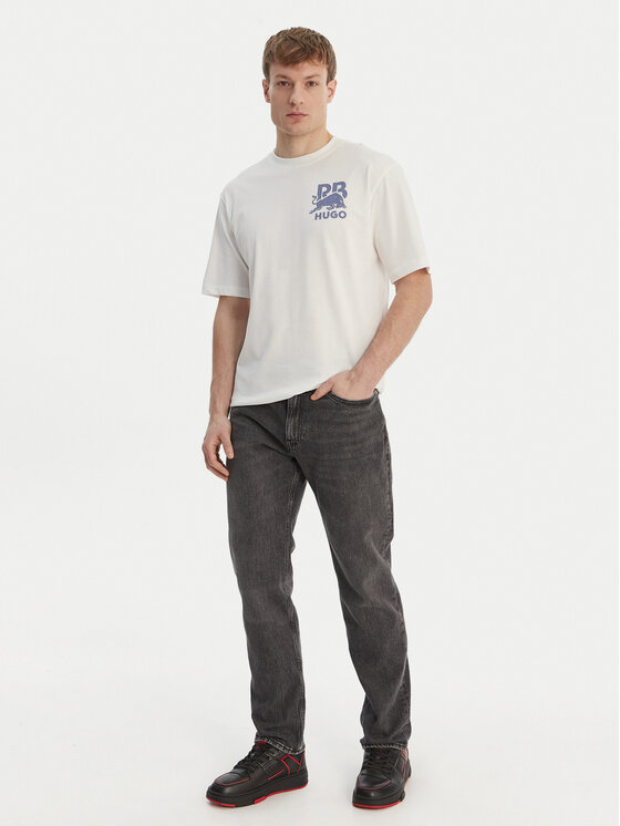 HUGO HUGO Camiseta Delel_RB 50564572 Blanco Relaxed Fit