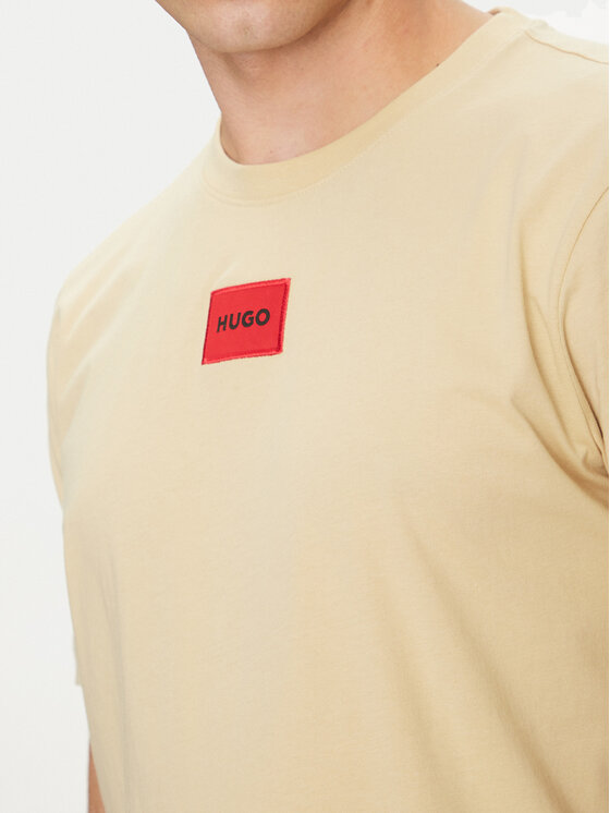 HUGO HUGO T-shirt Diragolino212 50447978 Beige Regular Fit