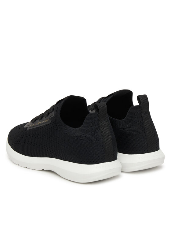 Tommy Hilfiger Sneakersy Tommy Hilfiger Th Knit Extralight Runner FW0FW09112 Černá