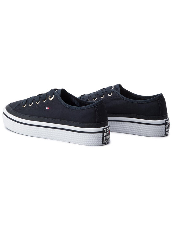 Tommy Hilfiger Гуменки Tommy Hilfiger Corporate Flatform Sneaker FW0FW04259 Тъмносин