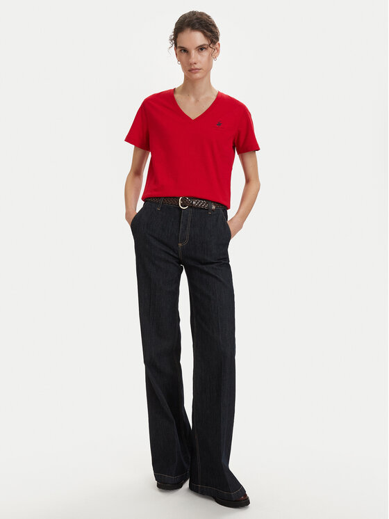 Beverly Hills Polo Club Beverly Hills Polo Club Camiseta P-SS26W-TS516518 Rojo Regular Fit