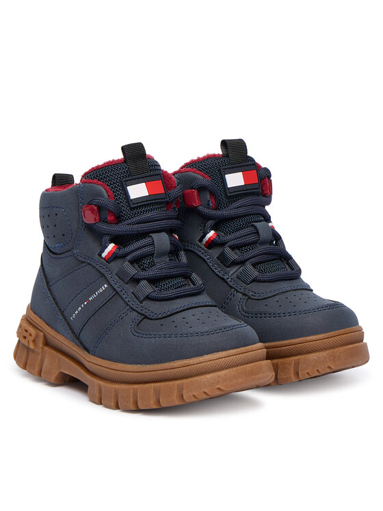 Tommy Hilfiger Gležnjarji Tommy Hilfiger T1X5-34127-1696800 Mornarsko modra