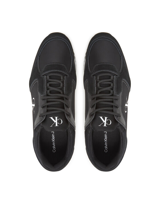 Calvin Klein Jeans Sneakersy Calvin Klein Jeans Retro Runner Sock Lace Up Ny-Su YM0YM01326 Černá