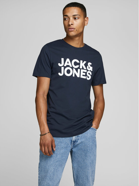 Jack & Jones Jack & Jones Футболка Corp 12151955 Cиній Slim Fit
