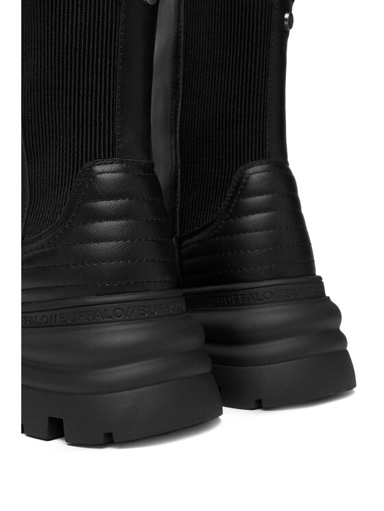 Buffalo Členková obuv s elastickým prvkom Buffalo Dione Chelsea Mid 1270128 Čierna