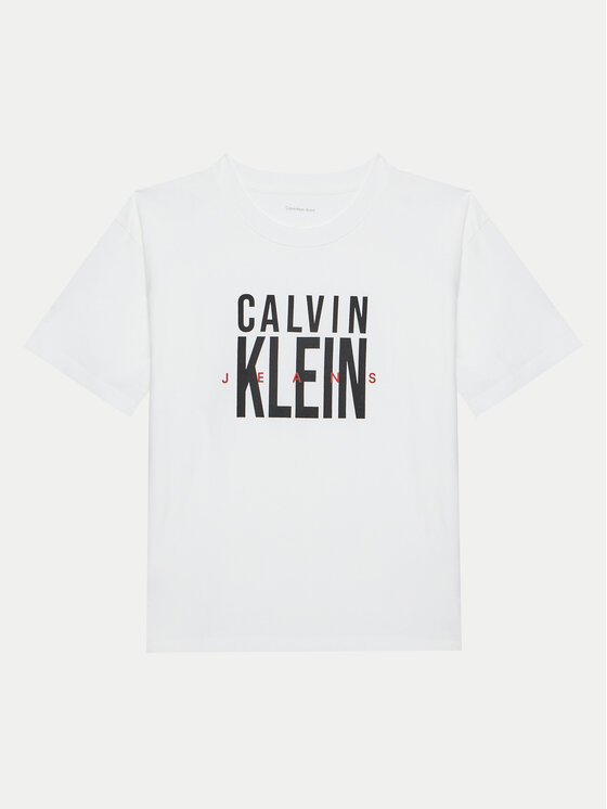 Calvin Klein Jeans Calvin Klein Jeans Marškinėliai Bold Graphic IB0IB02448 Balta Relaxed Fit