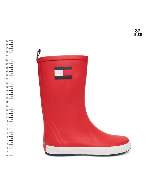 Tommy Hilfiger Gumijasti škornji Tommy Hilfiger Flag Rain Boot T3XC-33923-0047 D Rdeča