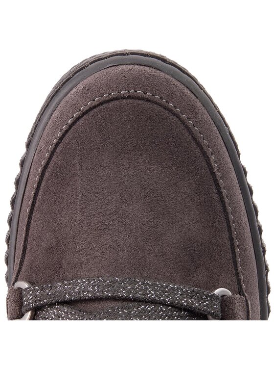 Tommy Hilfiger Šnurovacia obuv Tommy Hilfiger Cozy Warmlined Suede FW0FW03437 Sivá