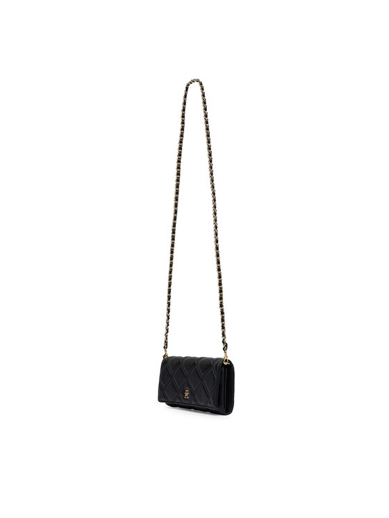 Tommy Hilfiger Ročna torba Tommy Hilfiger Th Feminine Wallet On Chain AW0AW18795 Črna