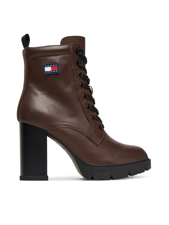 Tommy Jeans Botines planos Tommy Jeans Tjw Lace Up EN0EN02832 Marrón