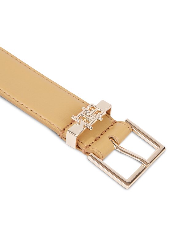 Tommy Hilfiger Dámsky opasok Tommy Hilfiger Th Square 3.0 AW0AW16188 Béžová
