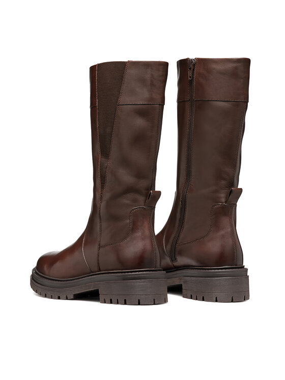 Geox Kozačky Geox D Iridea D46HRD 00043 C6006 Hnědá