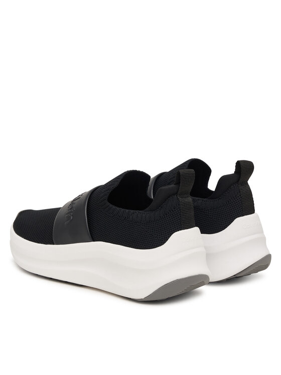 Calvin Klein Sneakers Calvin Klein Chunky Run Slipon Knit Logo Tape HW0HW03261 Negru