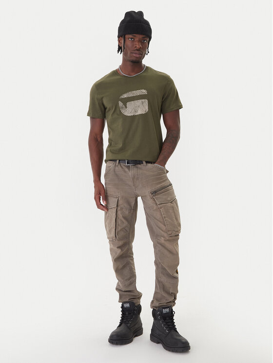 G-STAR G-Star Raw Футболка Finger Print Burger D26041-C506 Темно-зелений Regular Fit