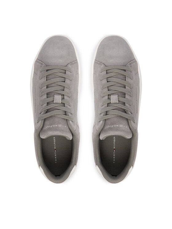 Tommy Hilfiger Sneakersy Tommy Hilfiger Th Court Core Suede FM0FM05716 Šedá