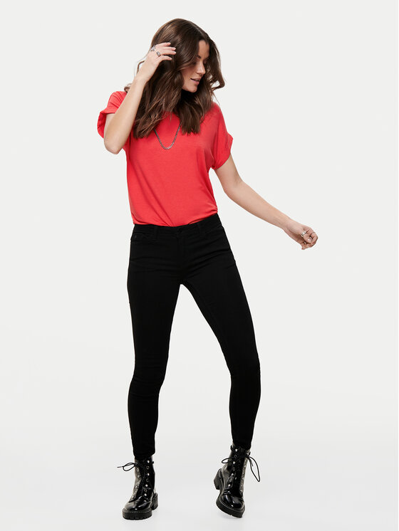 ONLY ONLY Camiseta Moster 15106662 Rojo Regular Fit