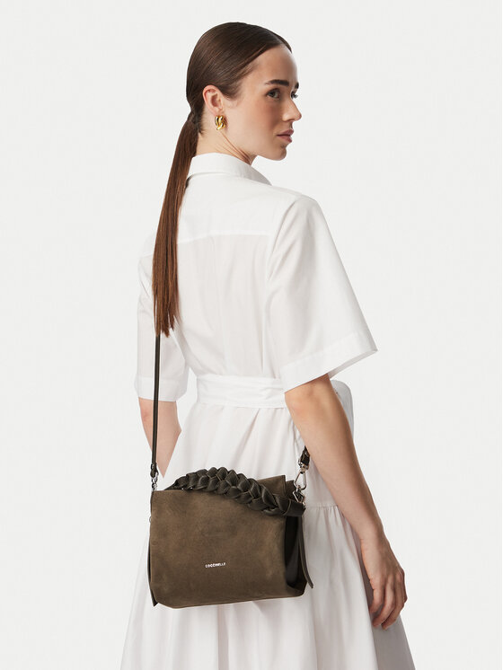 Coccinelle Torebka Coccinelle P6P Boheme Suede Bimaterial E1 P6P 58 01 01 Khaki