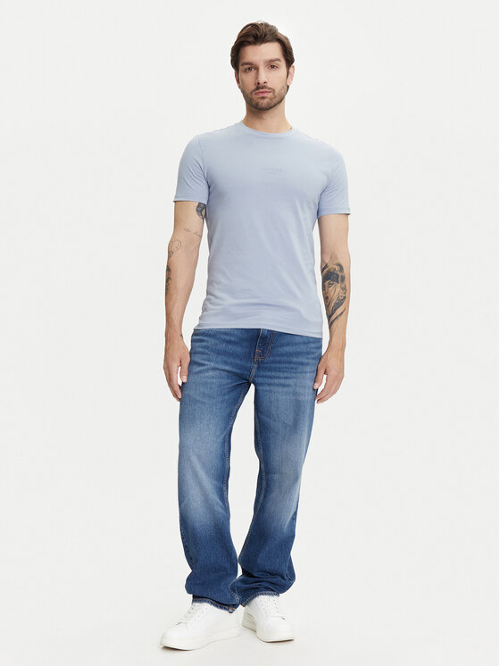 Guess Guess T-shirt M2YI72 I3Z14 Celeste Slim Fit