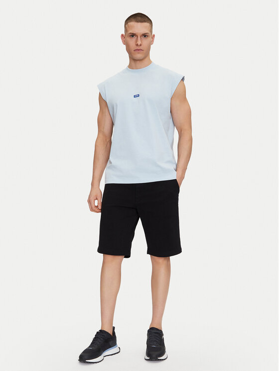 HUGO HUGO Camiseta sin mangas Navertz 50509773 Celeste Regular Fit