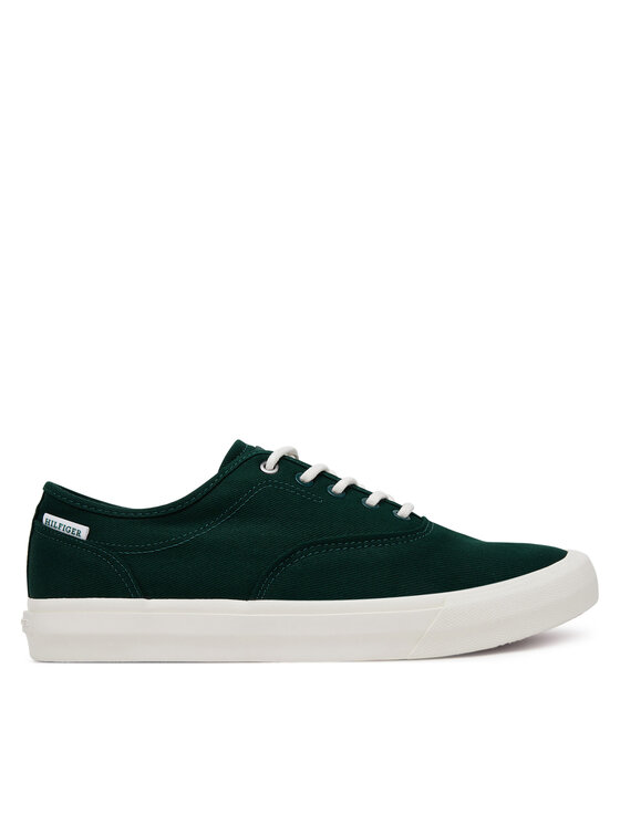 Tommy Hilfiger Zapatillas de tenis Tommy Hilfiger Th Hi Vulc Low Oxford Twill FM0FM05400 Verde