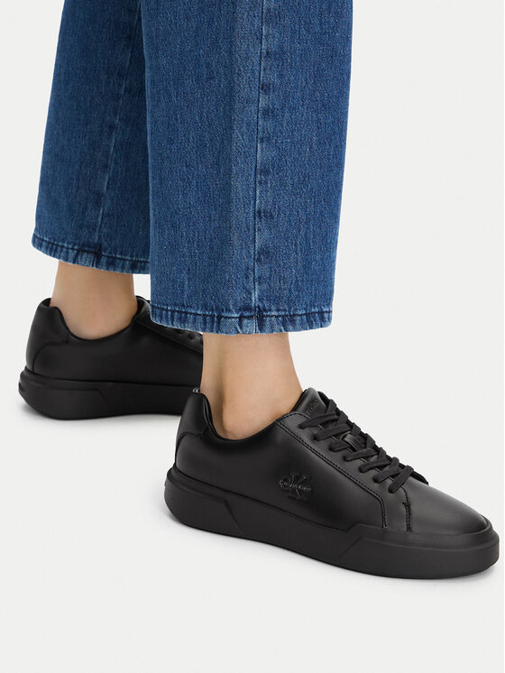 Calvin Klein Sneakersy Calvin Klein Chunky Cupsole Laceup Lth Wn YW0YW01947 Czarny