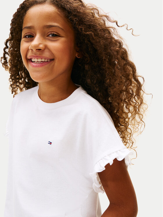 Tommy Hilfiger Tommy Hilfiger Camiseta KG0KG08970 D Blanco Regular Fit