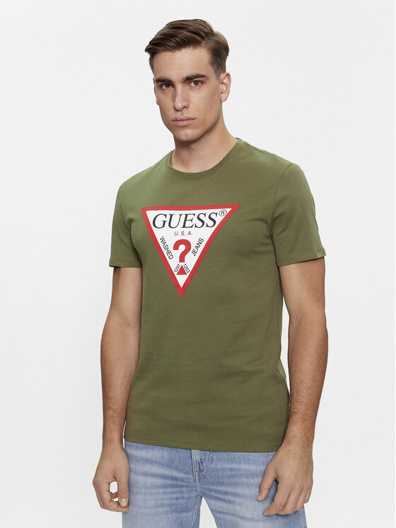 Guess Guess Camiseta Logo M2YI71 I3Z14 Verde Slim Fit