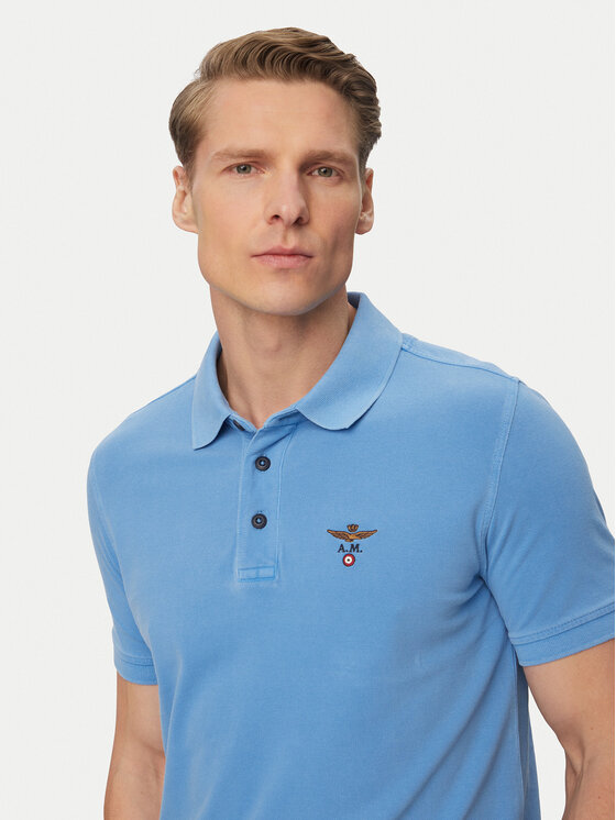 Aeronautica Militare Aeronautica Militare Polo 261PO1925UP00406 Celeste Regular Fit