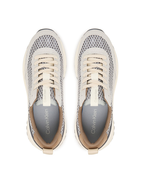 Calvin Klein Сникърси Calvin Klein Hike Runner Lace Up Techmix YW0YW02030 Бежов