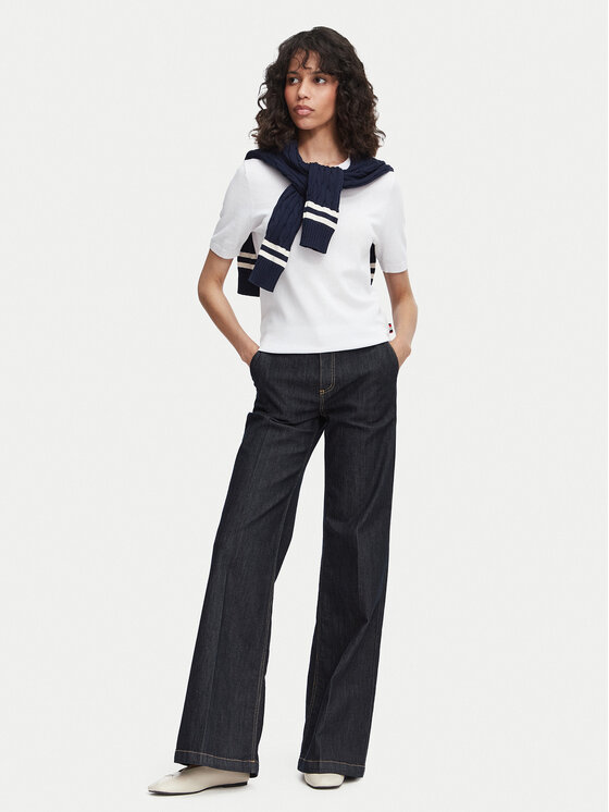 Beverly Hills Polo Club Beverly Hills Polo Club Camiseta P-SS26W-M6564-0001 Blanco Regular Fit