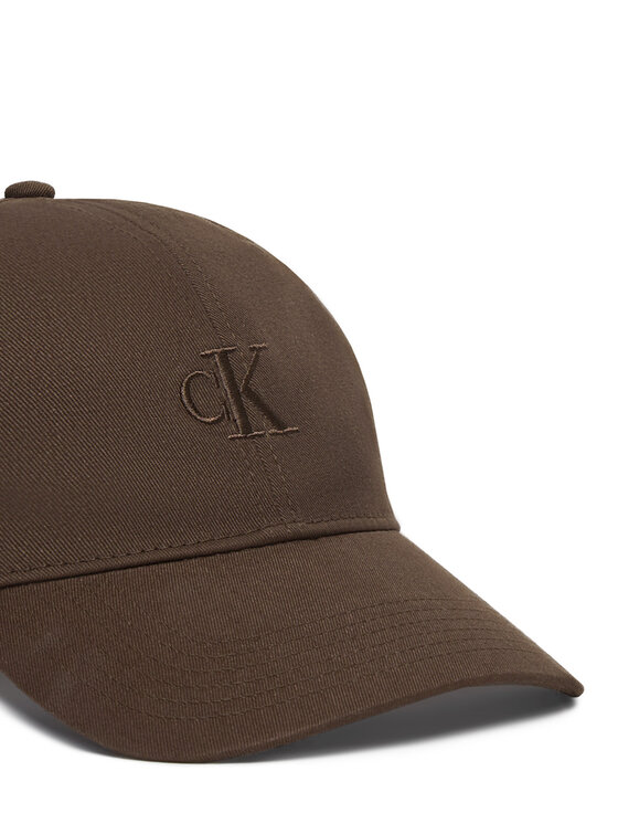 Calvin Klein Шапка с козирка Calvin Klein Monogram Embroidery Baseball Cap LV04G5002G Кафяв