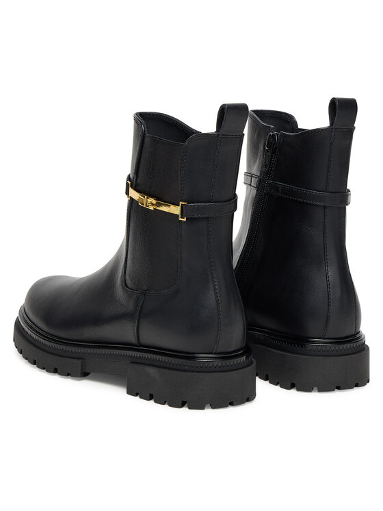 Elisabetta Franchi Īsie zābaki Elisabetta Franchi Chelsea Bot F4A5-E0441-1251 D Melns