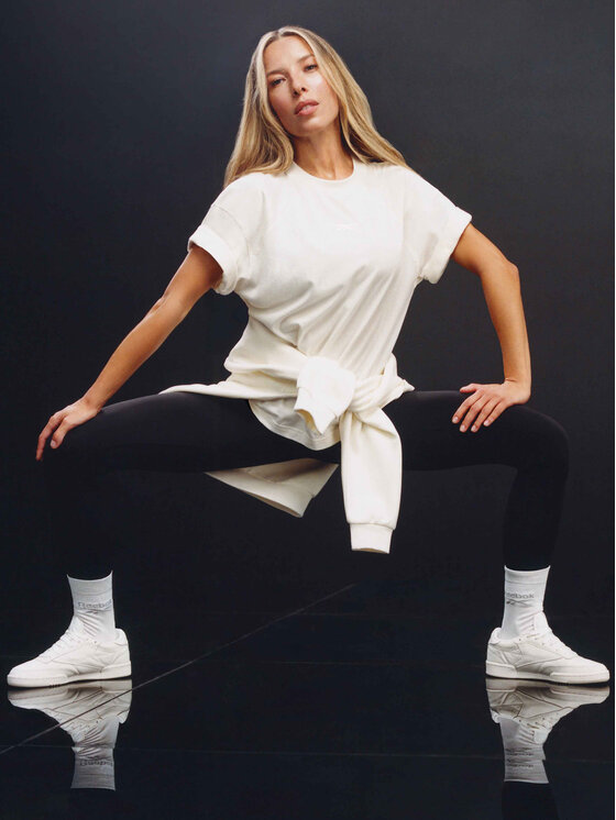 Reebok Reebok T-shirt Reebok X Ewa Chodakowska Mila RK25977CCW Crema Regular Fit