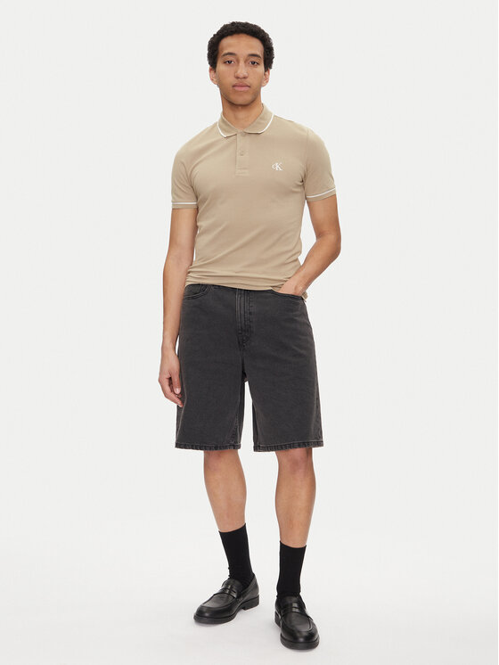 Calvin Klein Jeans Calvin Klein Jeans Pólóing J30J315603 Bézs Slim Fit