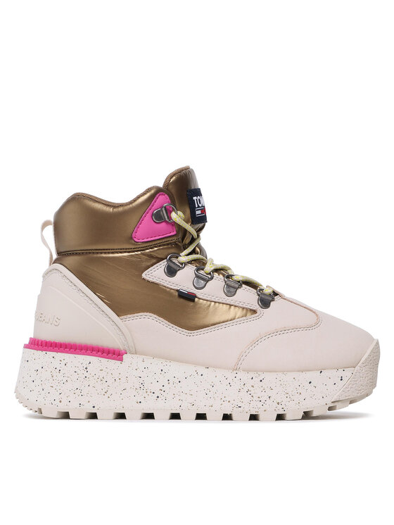 Tommy Jeans Αθλητικά Tommy Jeans Hybrid Flatform Boot EN0EN01589 Μπεζ