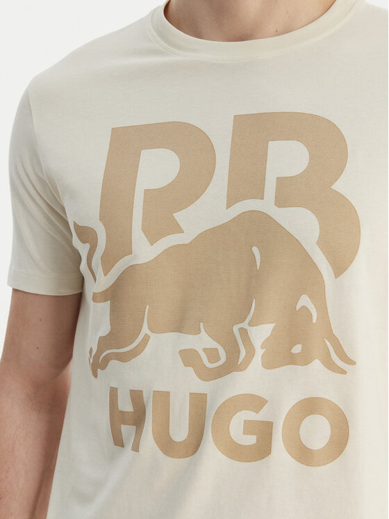 HUGO HUGO Camiseta Dlix_RB 50559696 Écru Regular Fit