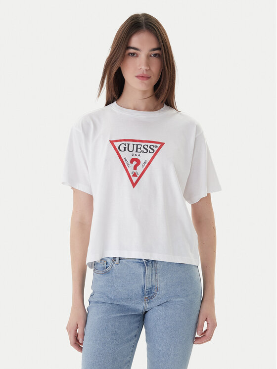 Guess Jeans Guess Jeans Футболка W4YI73 K8HM0 Білий Boxy Fit