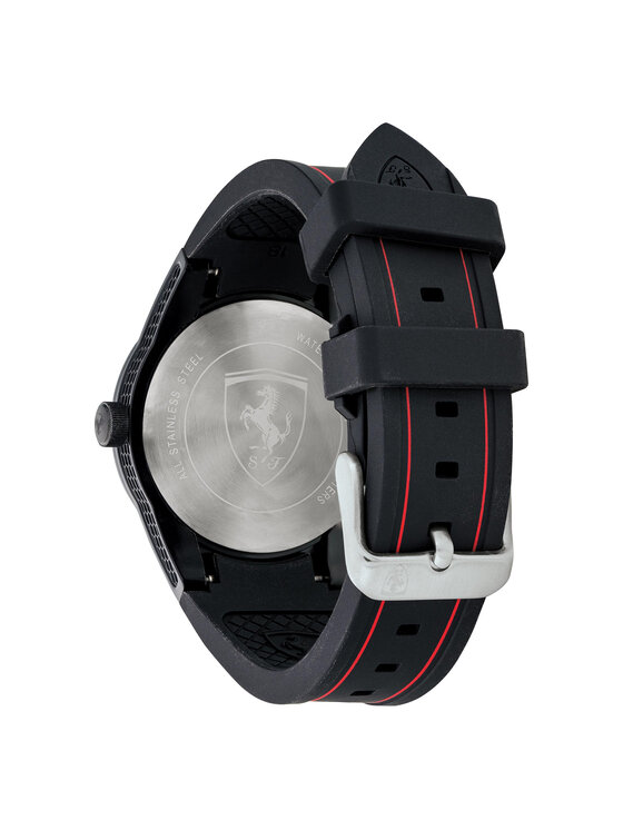 Scuderia Ferrari Часовник Scuderia Ferrari Red Rev 0830479 Черен