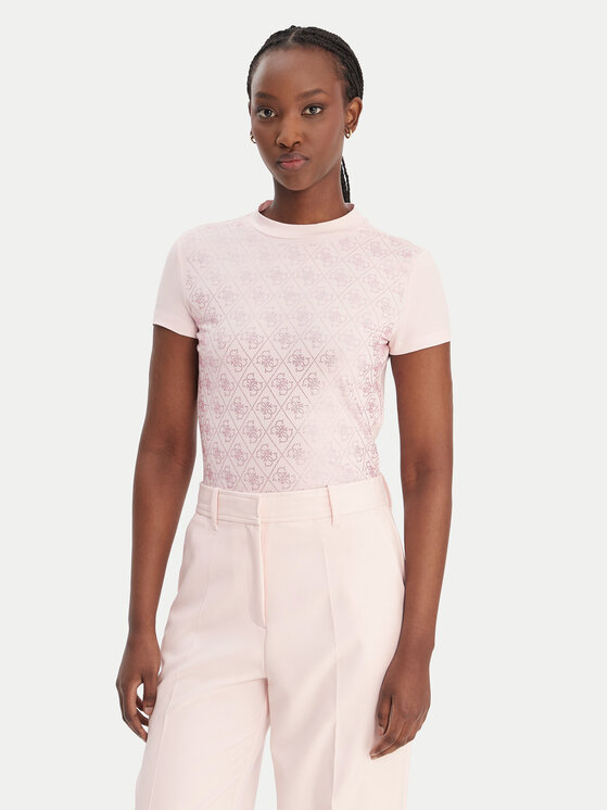 Guess Guess Camiseta W4BI26 J1314 Rosa Regular Fit