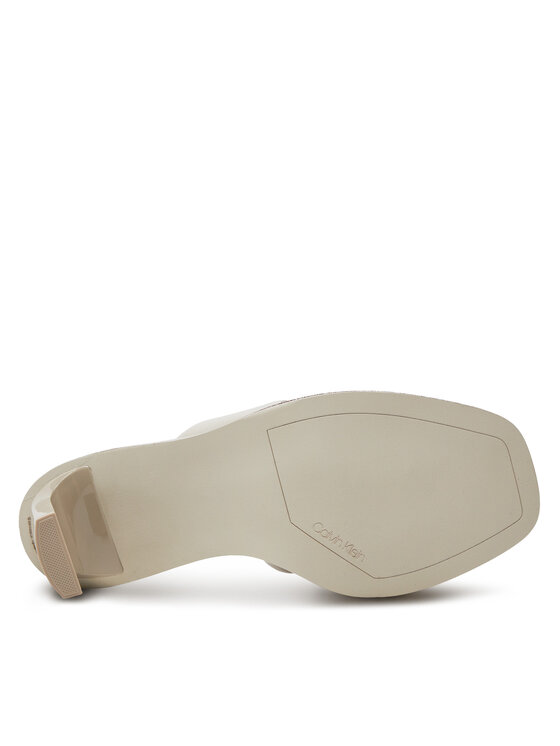 Calvin Klein Klapki Calvin Klein Heel Slide 70 Lth HW0HW02072 Beżowy